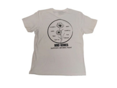 MND Genies T-shirt white shirt with black writing